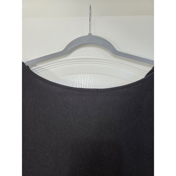 LAmade Black Aidan Waffle Thermal Drape Neck Modal Blend Shirt Top Women's Small - Picture 8 of 11